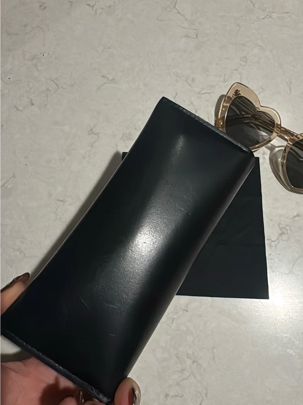 Saint Laurent LouLou Heart-Shaped Sunglasses